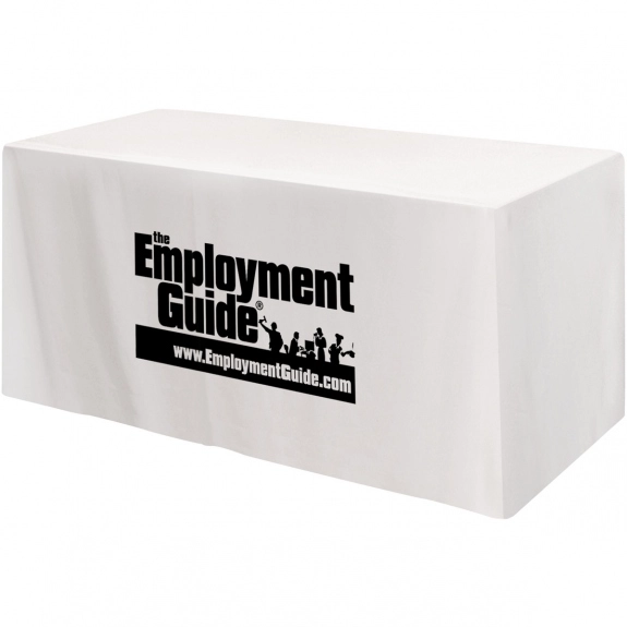 White - 4-Sided Fitted Custom Table Cover - 4 ft.