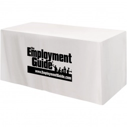 White - 4-Sided Fitted Custom Table Cover - 4 ft.