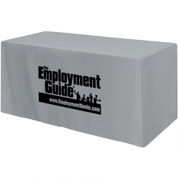 Grey - 4-Sided Fitted Custom Table Cover - 4 ft.