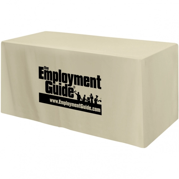 Ivory - 4-Sided Fitted Custom Table Cover - 4 ft.