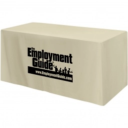 Ivory - 4-Sided Fitted Custom Table Cover - 4 ft.