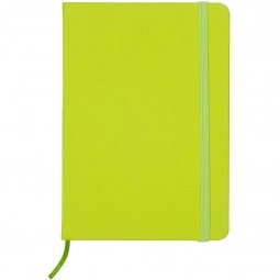Green - Elastic Closure Lined Custom Notebook - 5"w x 7"h