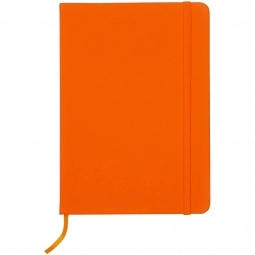 Orange - Elastic Closure Lined Custom Notebook - 5"w x 7"h