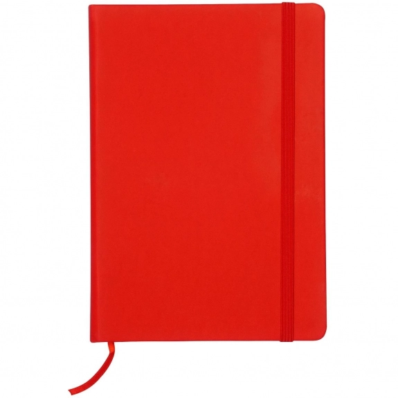 Red - Elastic Closure Lined Custom Notebook - 5"w x 7"h