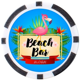 Black Full Color Promotional Poker Chips