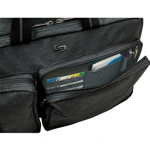 Front Pocket Solo Duane Hybrid Custom Briefcase - 16.5"w x 12"h x 4"d