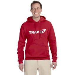 True Red JERZEES NuBlend Fleece Logo Pullover Hooded Sweatshirt - Colors