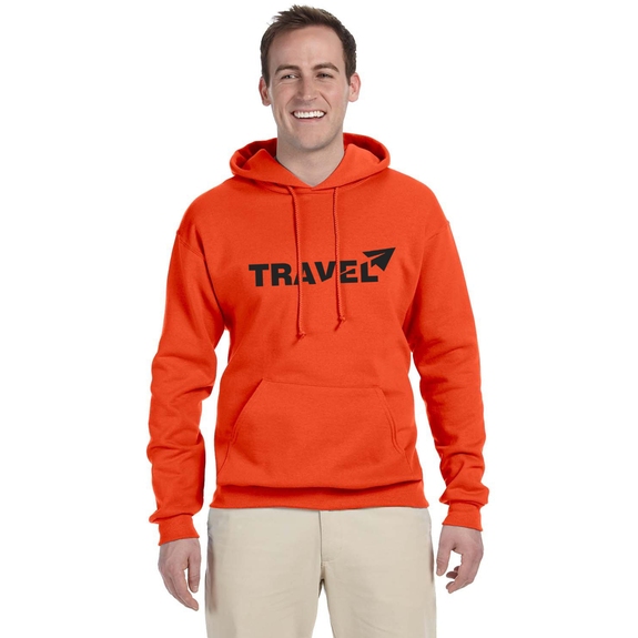 Burnt Orange JERZEES NuBlend Fleece Logo Pullover Hooded Sweatshirt - Color