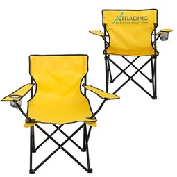 Yellow Folding Custom Chairs w/ Carrying Case