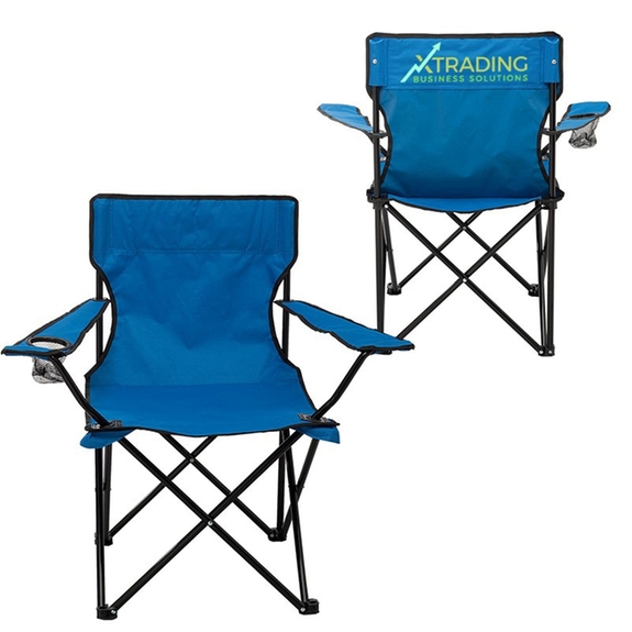 Reflex Blue Folding Custom Chairs w/ Carrying Case