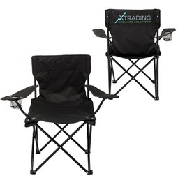 Black Folding Custom Chairs w/ Carrying Case