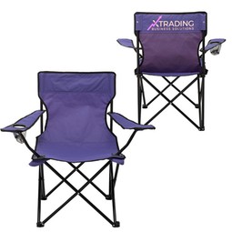 Purple Folding Custom Chairs w/ Carrying Case