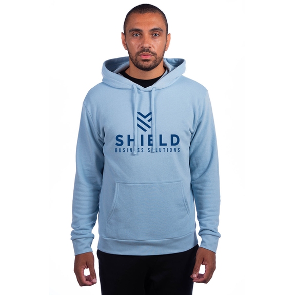 Stonewashed blue Next Level Apparel Sueded French Terry Logo Pullover Sweat