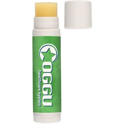 White Full Color Custom Flavored Lip Balm - SPF 15
