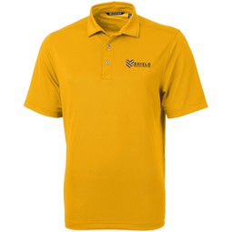 College Gold - Cutter & Buck Virtue Eco Pique Recycled Logo Polo - Men's