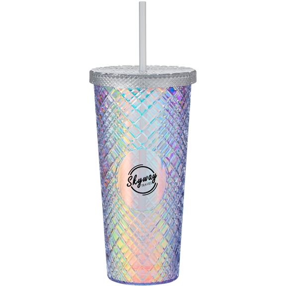 Iridescent b.free Rainbow Custom Pint Glass - 22 oz.