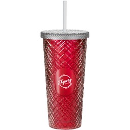 Red b.free Rainbow Custom Pint Glass - 22 oz.