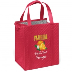 Red Full Color Non-Woven Insulated Custom Tote Bag 