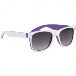 White/Purple Two-Tone Promotional Sunglasses