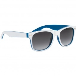 White/Blue Two-Tone Promotional Sunglasses 