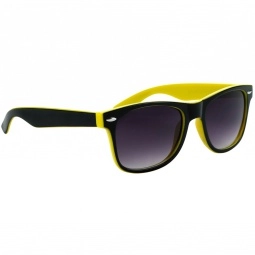 Black/Yellow Two-Tone Promotional Sunglasses