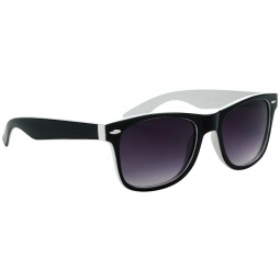 Black/White Two-Tone Promotional Sunglasses