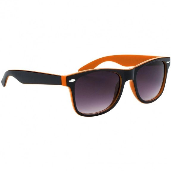 Black/Orange Two-Tone Promotional Sunglasses