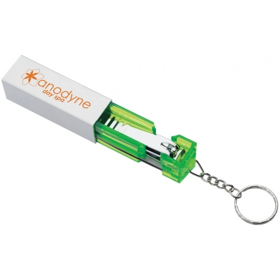 Manicure Pillar Logo Keychain Open