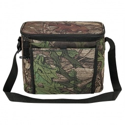 Closed - Camouflage Custom Cooler Bags w/ Cup Holders - 12 Can
