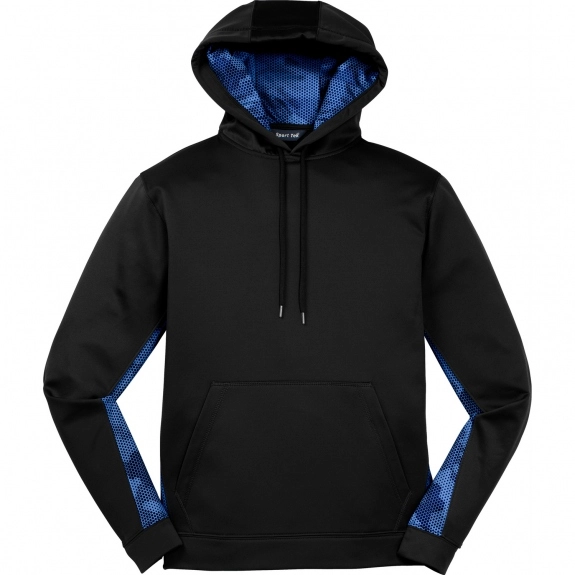 Black/True Royal Sport-Tek CamoHex Pullover Custom Hoodies