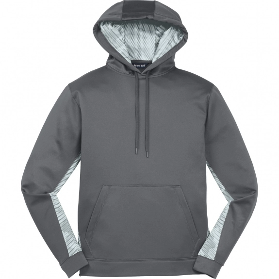 Dark Smoke Grey/White Sport-Tek CamoHex Pullover Custom Hoodies