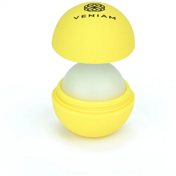 Yellow/Mixed Fruit - Rubberized Sphere Beeswax Custom Lip Balm 