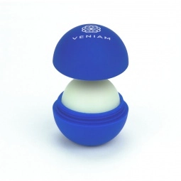 Blue/Vanilla - Rubber Sphere Beeswax Custom Lip Balm