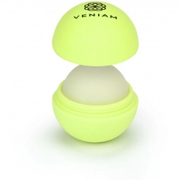 Light Green/Melon - Rubberized Sphere Beeswax Custom Lip Balm 