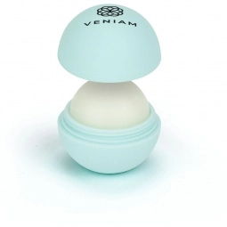 Light Blue/Mint - Rubberized Sphere Beeswax Custom Lip Balm 