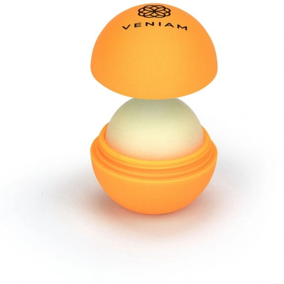 Orange/Orange - Rubberized Sphere Beeswax Custom Lip Balm 