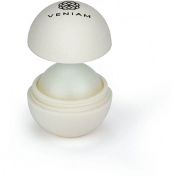 White/Vanilla - Rubber Sphere Beeswax Custom Lip Balm