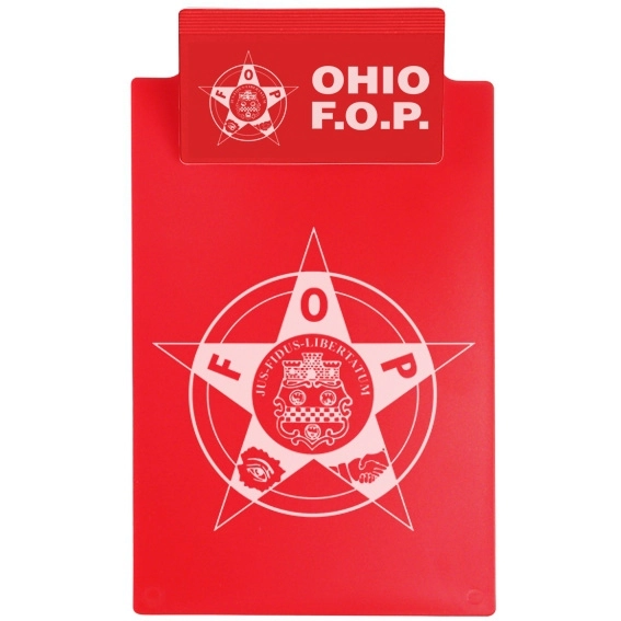 Red Plastic Promotional Memo Clipboard