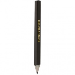 Black Hex Wooden Custom Imprinted Golf Pencil
