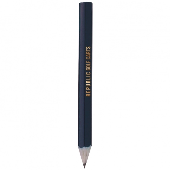 Dark Blue Hex Wooden Custom Imprinted Golf Pencil