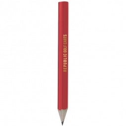 Red Hex Wooden Custom Imprinted Golf Pencil