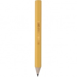 Yellow Hex Wooden Custom Imprinted Golf Pencil