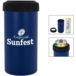 Slim Stainless Steel Promotional Can Holder - 12 oz.