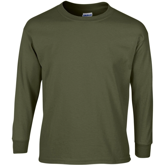 Military Green - Gildan Ultra Cotton Long Sleeve T-Shirt