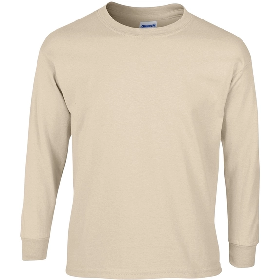 Sand - Gildan Ultra Cotton Long Sleeve T-Shirt