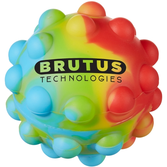 Reactive rainbow - Tie Dye Custom Logo Push Pop Ball