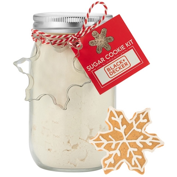 Snowflake - Custom Logo Mason Jar Cookie Kit – 16 oz.