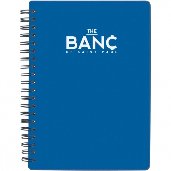 Translucent Blue Lined Custom Notebook - 5" x 7"