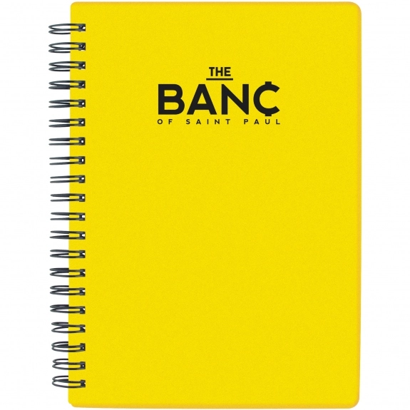 Translucent Yellow Translucent Lined Custom Notebook - 5"w x 7"h