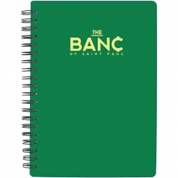 Translucent Green Translucent Lined Custom Notebook - 5"w x 7"h